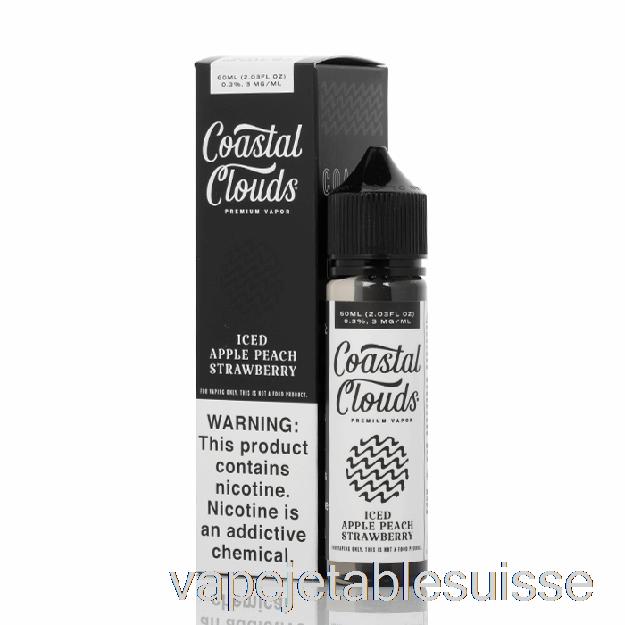 Vape Suisse Pomme Glacée Pêche Fraise - Nuages ​​côtiers Co. - 60 Ml 0 Mg